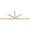 Ekena Millwork Richland Rough Sawn Timber Gable Bracket, Douglas Fir, 108"W x 45"H x 2"D x 4"F, 10/12 Pitch GBW108X45X0204RIC00RDF - alternate 4